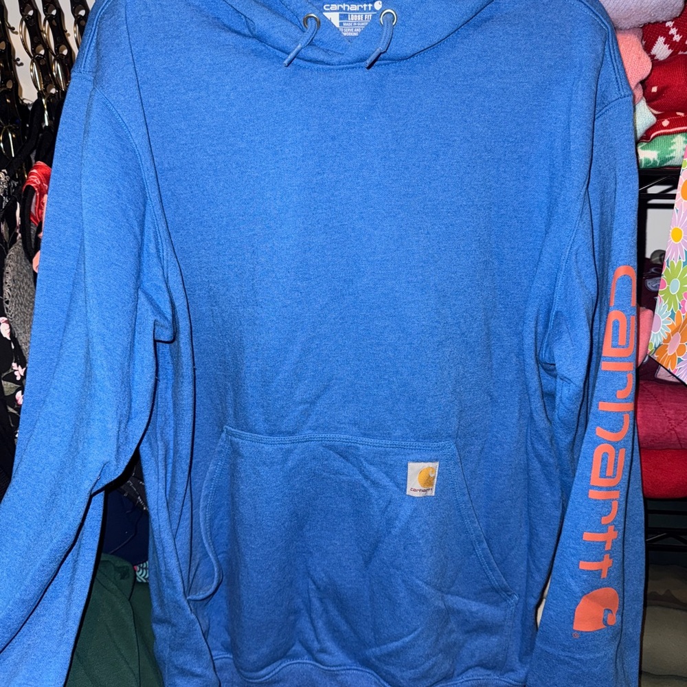 Carhartt Blue Sweater with Classic Crew Neck